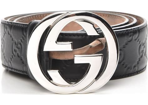 gucci interlocking g belt monogram guccissima black|Gucci Belt with square buckle and Interlocking G.